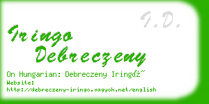iringo debreczeny business card